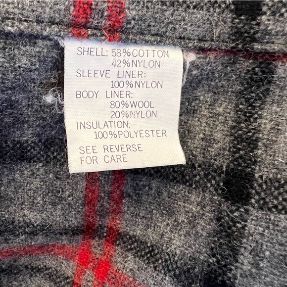 Vintage Columbia Sportswear Parka Plaid Wool Lined Jacket Size Large - Picture 9 of 12